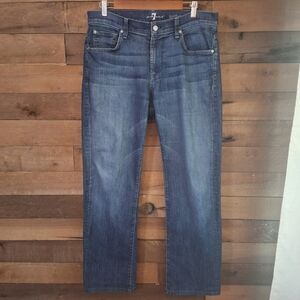 7 For All Mankind Austyn Relaxed Straight Leg Jeans Men Size 33